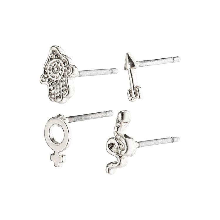 Pilgrim MAYA Multi Ohrringe, Versilbert