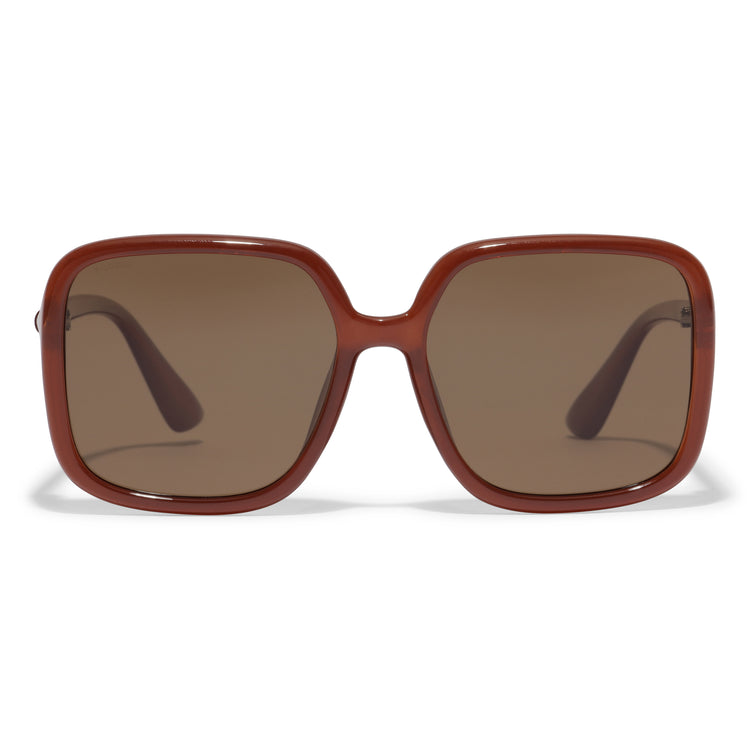 Pilgrim MILAN Oversized Retro-Sonnenbrille Braun