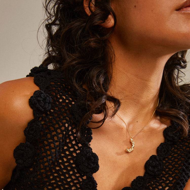 Pilgrim MOON Recycelte Halskette Vergoldet