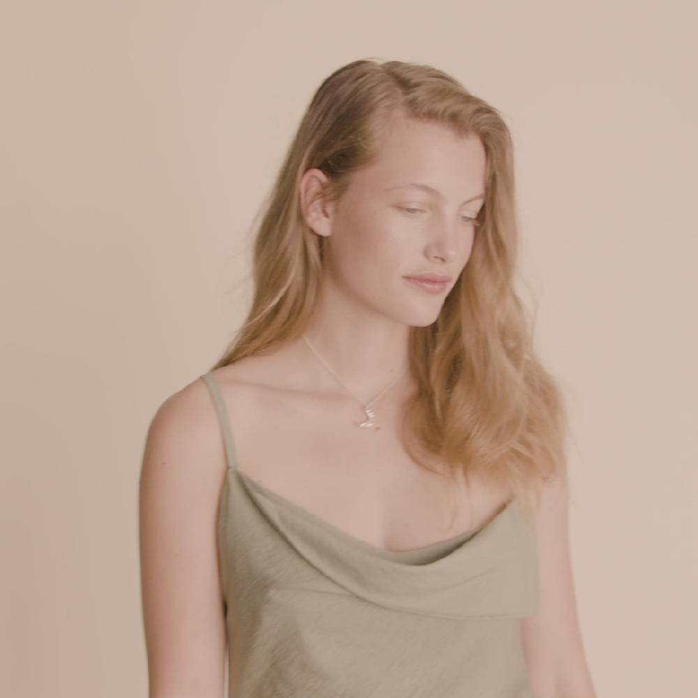 Pilgrim MOON Recycelte Halskette Versilbert