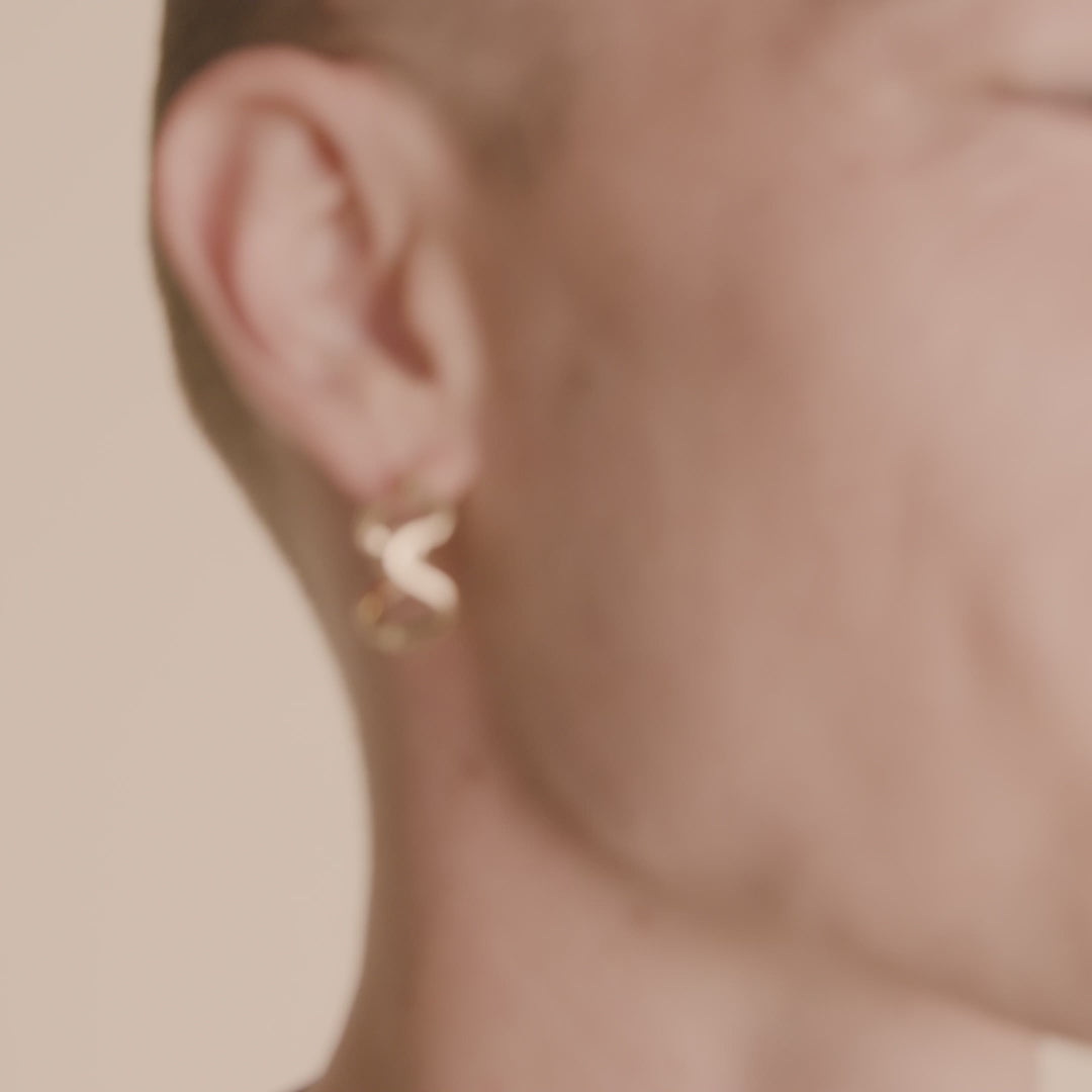 Pilgrim MOON Recycelte Hoops Vergoldet