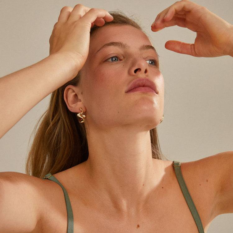 Pilgrim MOON Recycelte Hoops Vergoldet