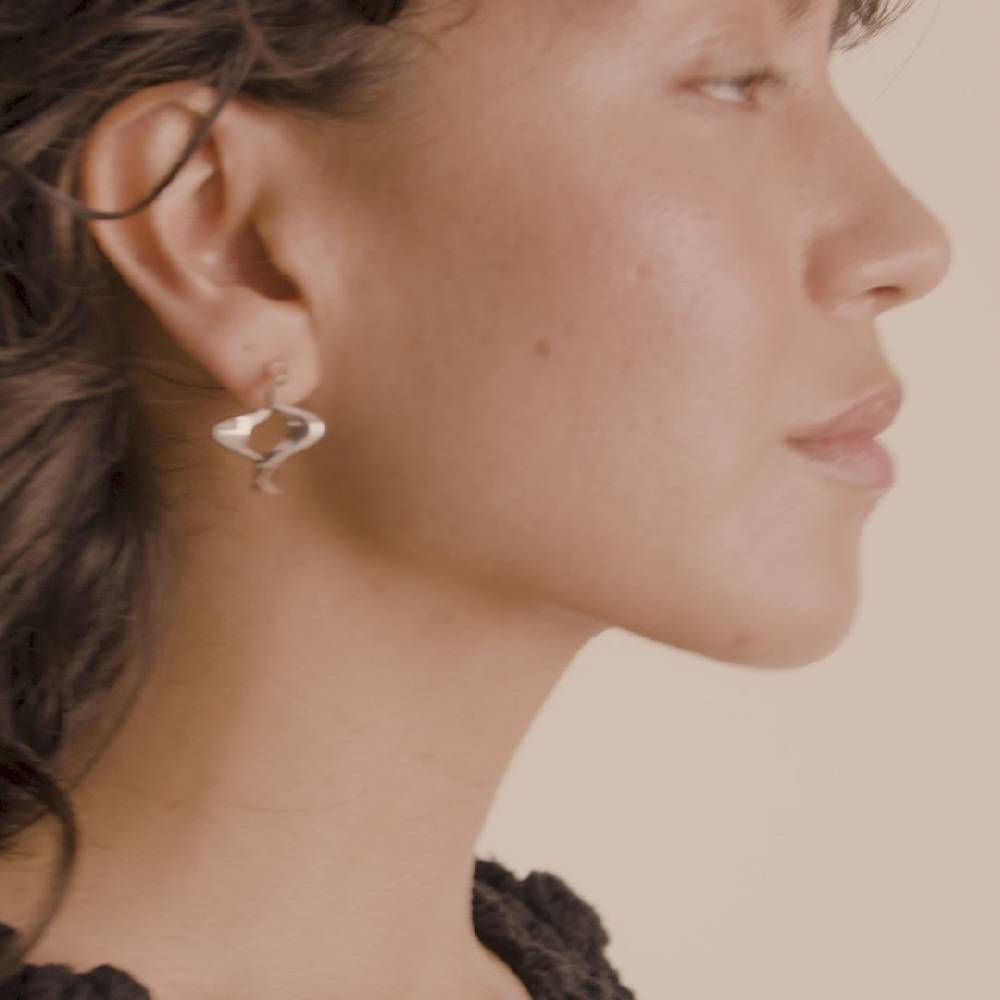 Pilgrim MOON Recycelte Hoops Versilbert