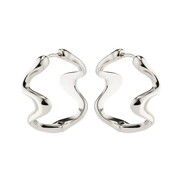 Pilgrim MOON Recycelte Hoops Versilbert