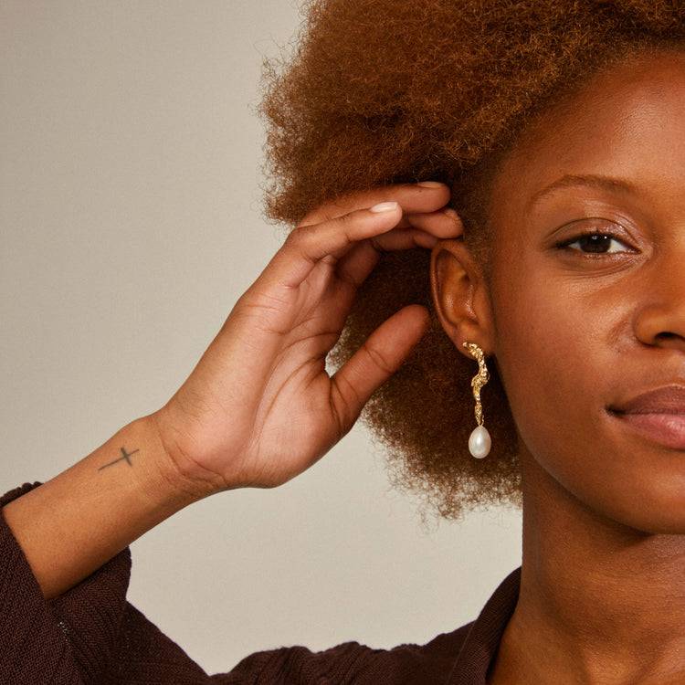 Pilgrim MOON Recycelte Ohrringe Vergoldet