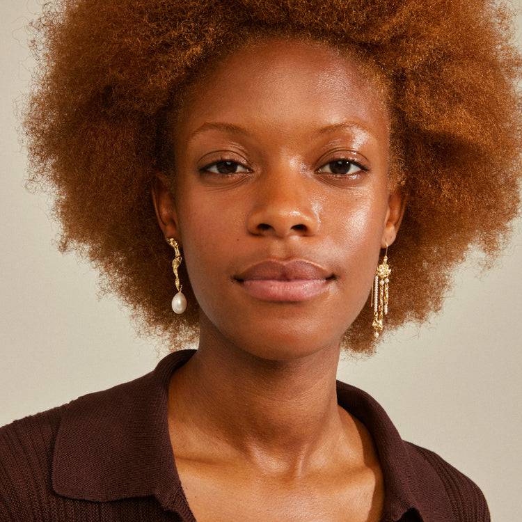 Pilgrim MOON Recycelte Ohrringe Vergoldet