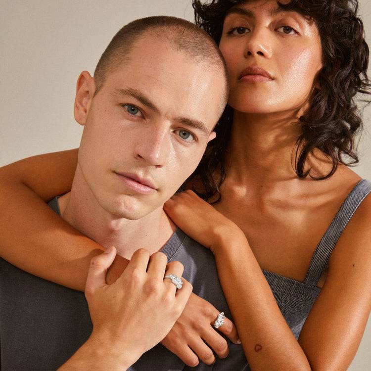 Pilgrim MOON Recycelter Ring Versilbert