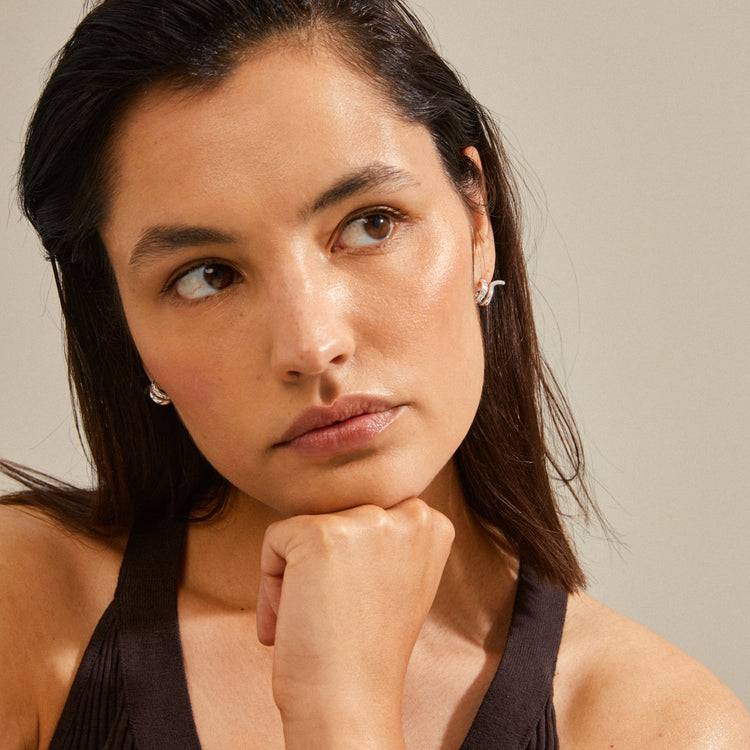 Pilgrim NADINE Recycelte Ohrringe Versilbert