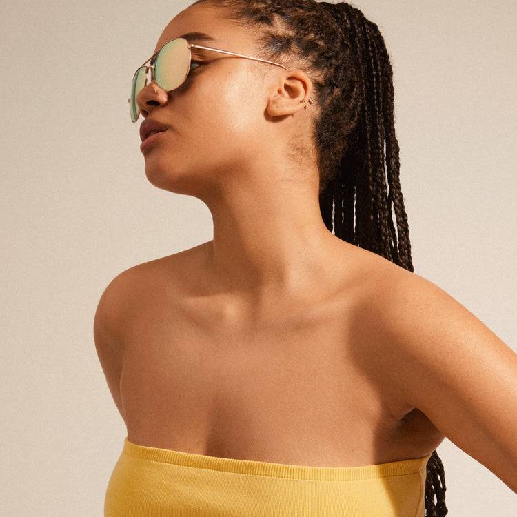 Pilgrim NANI Pilot Sonnenbrille Rosa/Gold