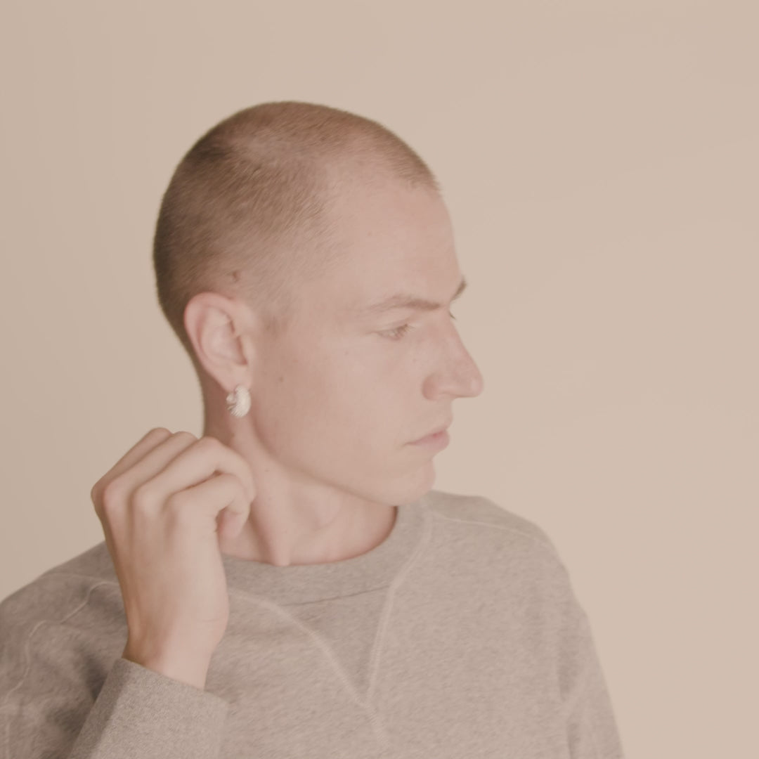 Pilgrim NAOMI Recycelte Kristall-Hoops Versilbert