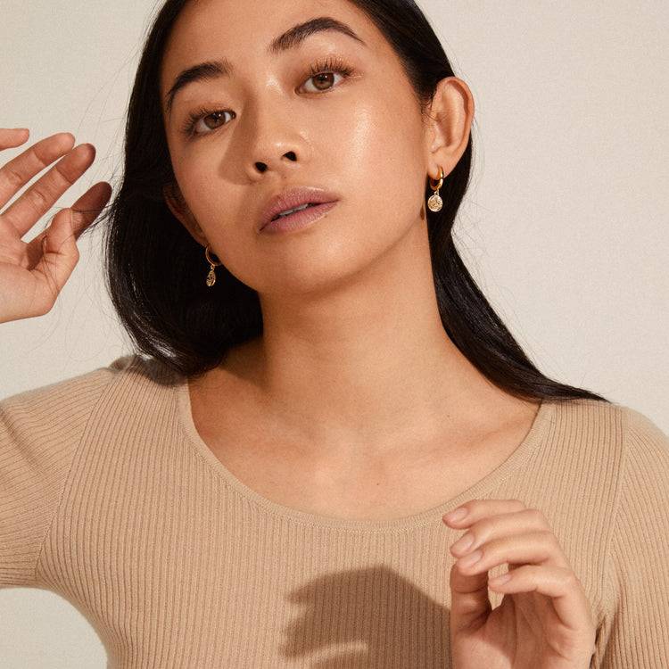 Pilgrim NOMAD Münz-Creolenohrringe Vergoldet