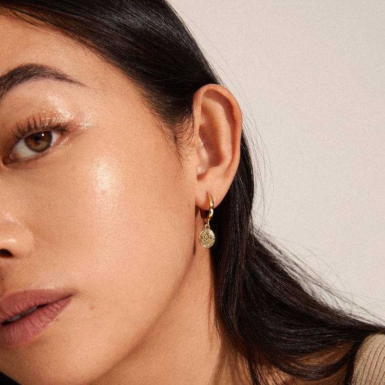 Pilgrim NOMAD Münz-Creolenohrringe Vergoldet