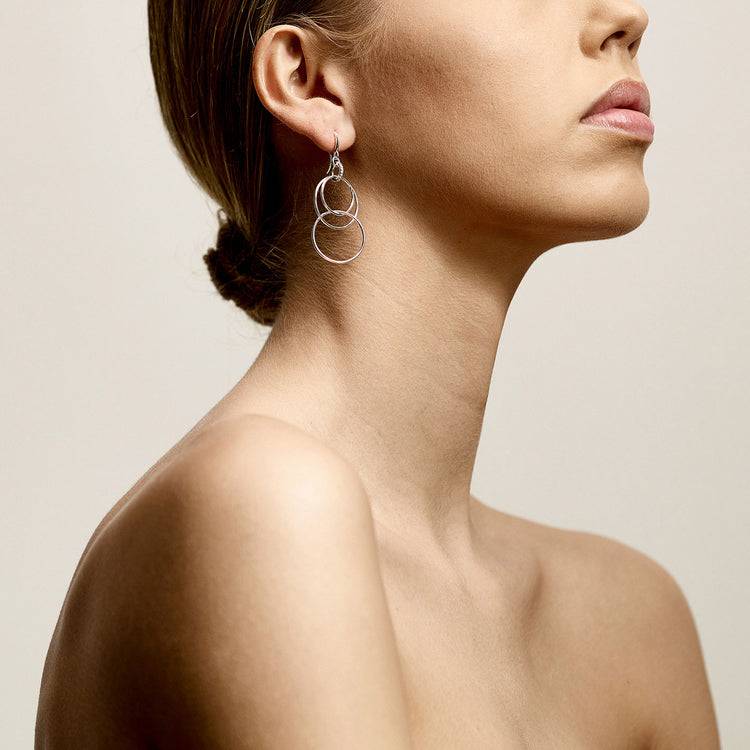 Pilgrim Ohrringe : Fire : Versilbert : Kristall