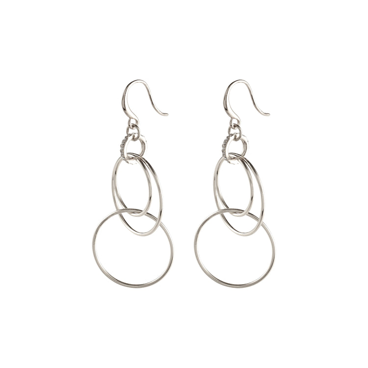 Pilgrim Ohrringe : Fire : Versilbert : Kristall