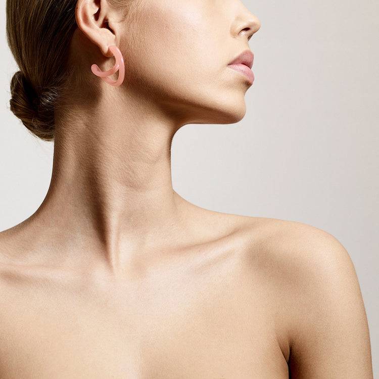 Pilgrim Ohrringe : Ibby : Versilbert : Rot