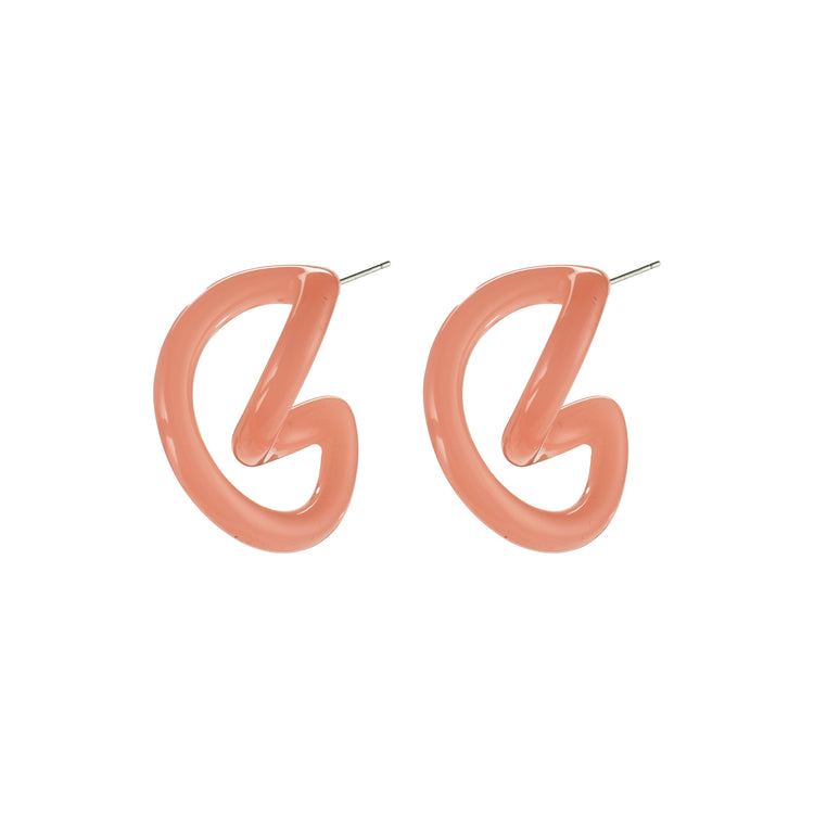 Pilgrim Ohrringe : Ibby : Versilbert : Rot