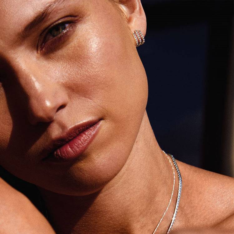 Pilgrim Ohrringe : Kaylee : Versilbert : Kristall