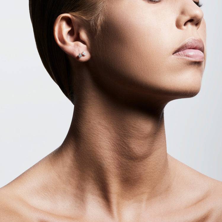 Pilgrim Ohrringe : Lucille : Versilbert : Kristall