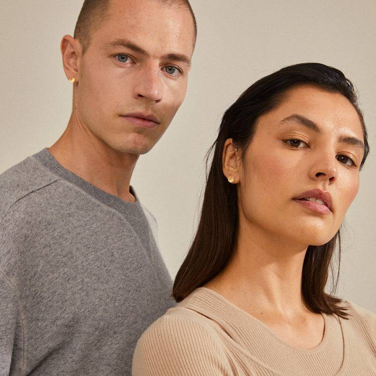 Pilgrim OPAL Recycelte Muschelohrringe Vergoldet