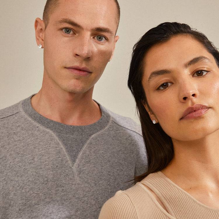 Pilgrim OPAL Recycelte Muschelohrringe Versilbert