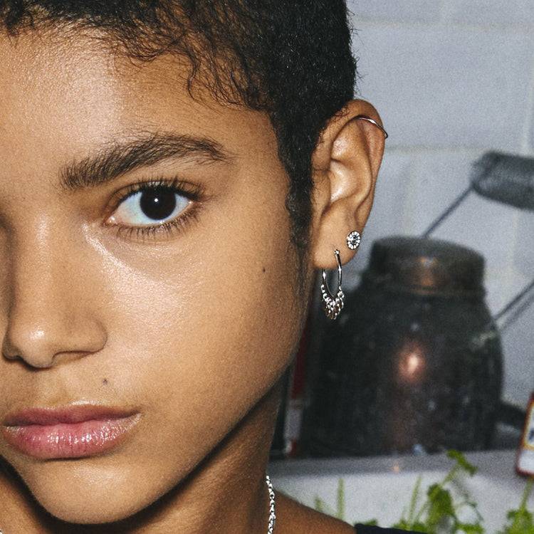 Pilgrim PANNA Recycelte Münz-Creolen, Versilbert