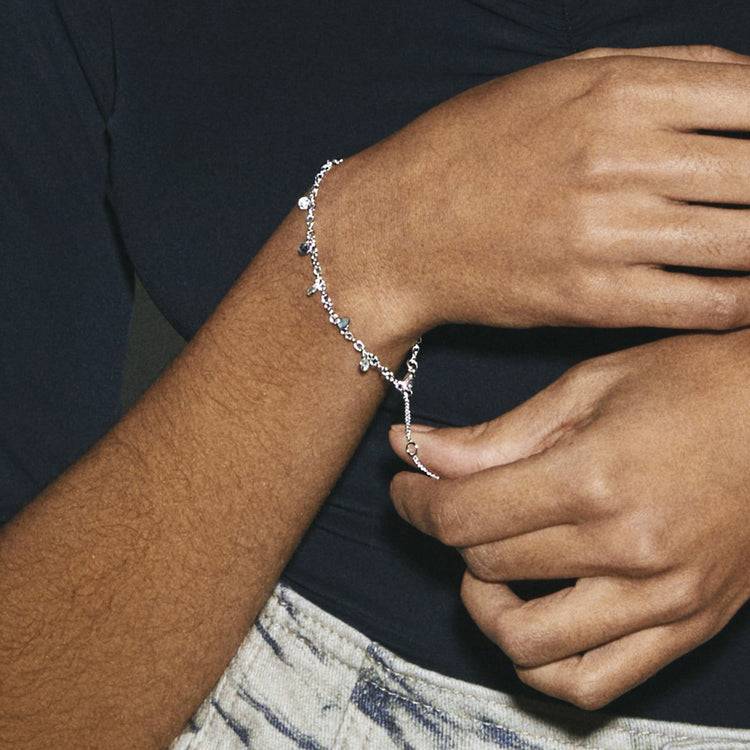 Pilgrim PANNA Recyceltes Münzarmband, Versilbert