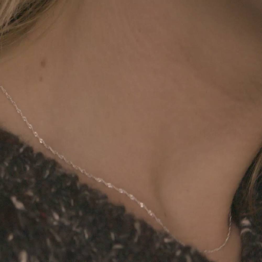 Pilgrim PERI Recycelte Twirl Halskette, Versilbert