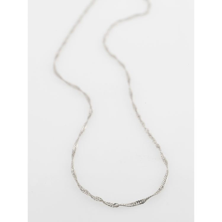 Pilgrim PERI Recycelte Twirl Halskette, Versilbert
