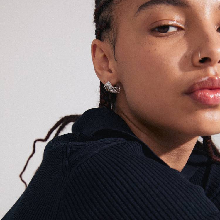 Pilgrim PRISCILLA Recycelte Ohrringe Versilbert