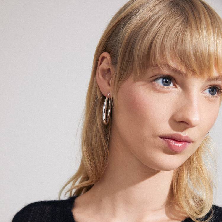 Pilgrim PRIYA Recycelte Creolen Versilbert