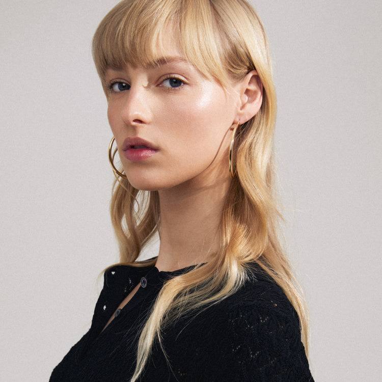 Pilgrim PRIYA Recycelte Große Creolen Vergoldet