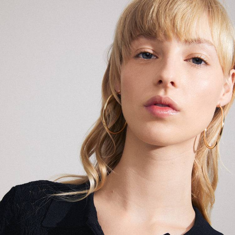 Pilgrim PRIYA Recycelte Große Creolen Vergoldet