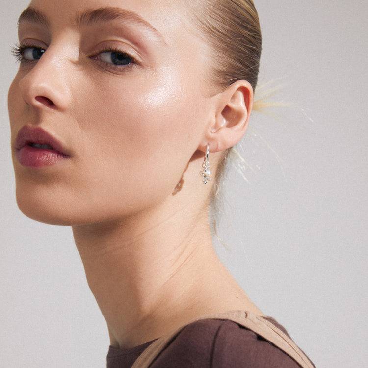 Pilgrim PRUCENCE Recycelte Ohrringe Versilbert