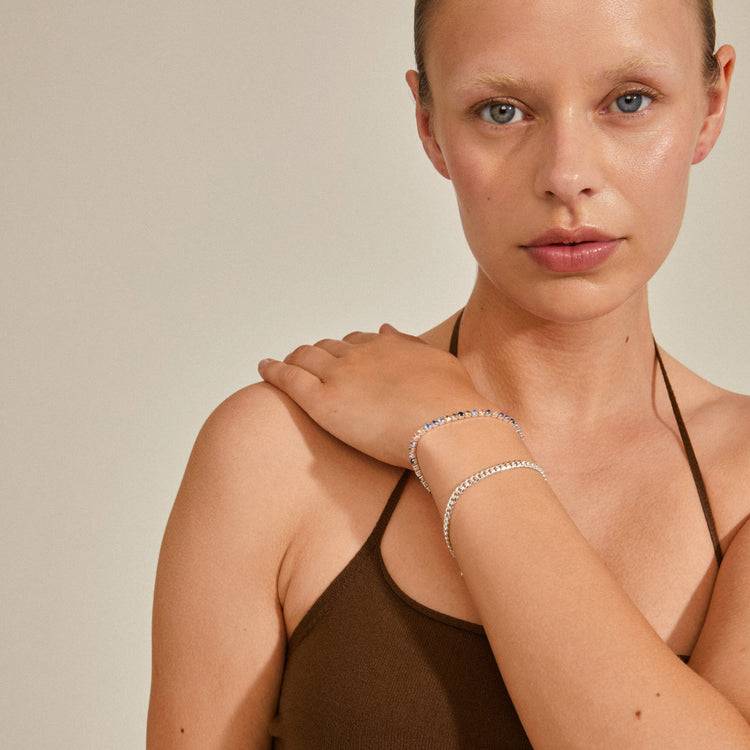 Pilgrim REIGN Armband, 2-in-1-Set, Versilbert