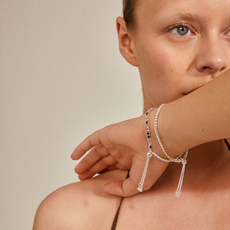 Pilgrim REIGN Armband, 2-in-1-Set, Versilbert