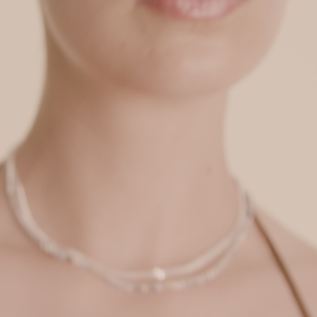 Pilgrim REIGN Halsketten, 2-in-1-Set, Versilbert