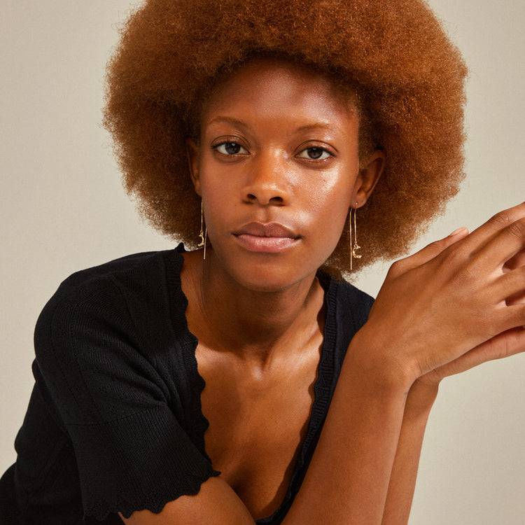 Pilgrim REMY Recycelte Kettenohrringe Vergoldet