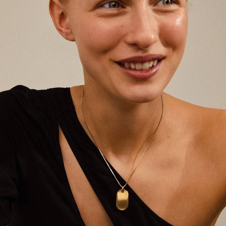 Pilgrim RESTORATION Dog-Tag-Halskette Vergoldet