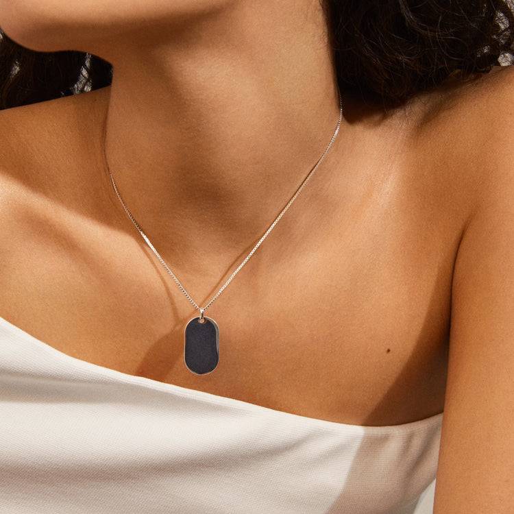 Pilgrim RESTORATION Dog-Tag-Halskette Versilbert