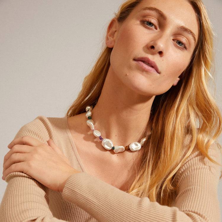 Pilgrim RHYTHM Perlenhalskette Versilbert