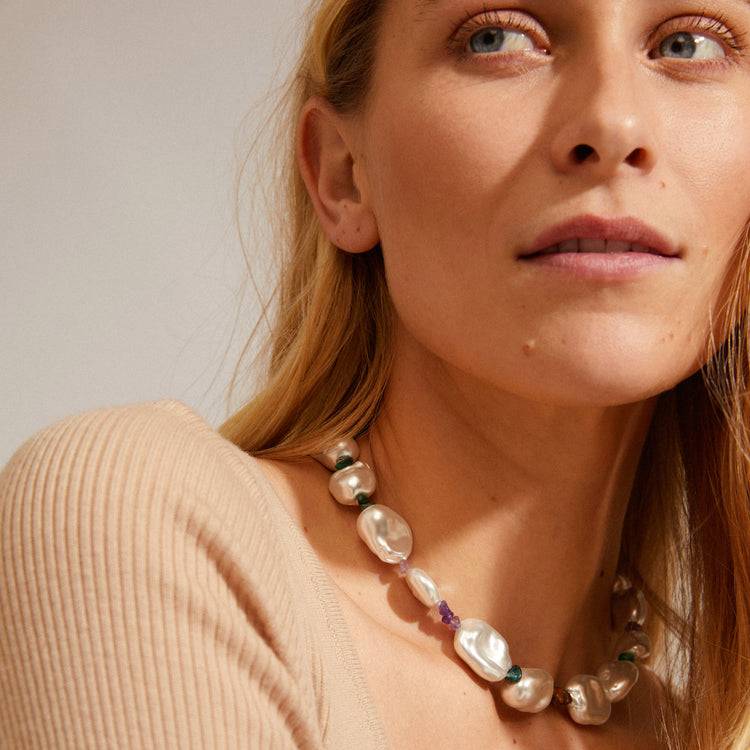 Pilgrim RHYTHM Perlenhalskette Versilbert