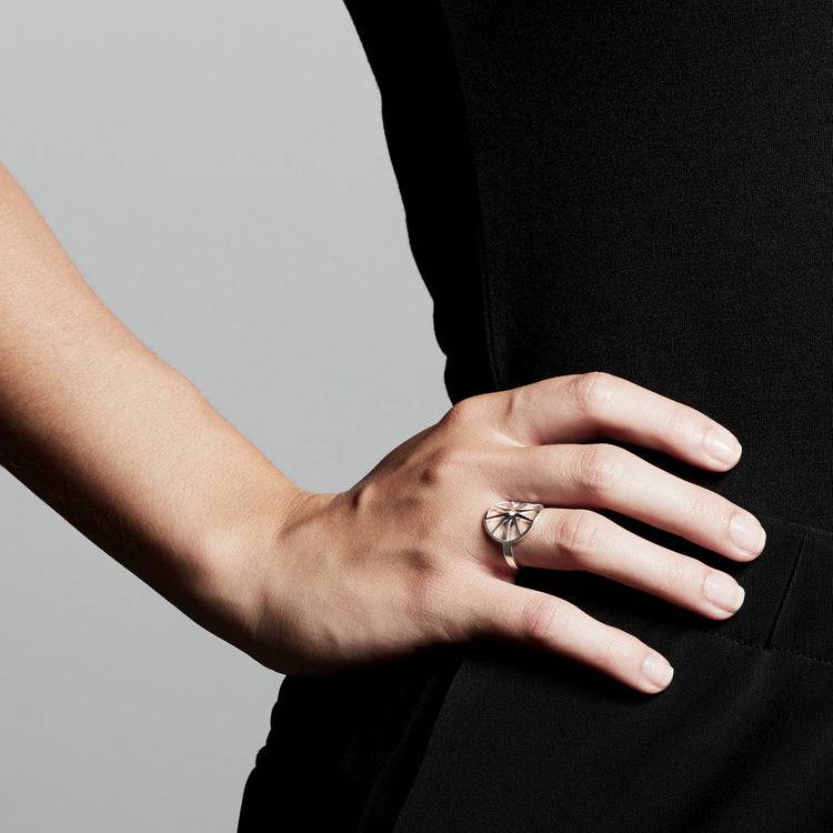 Pilgrim Ring : Kaylee : Versilbert : Kristall