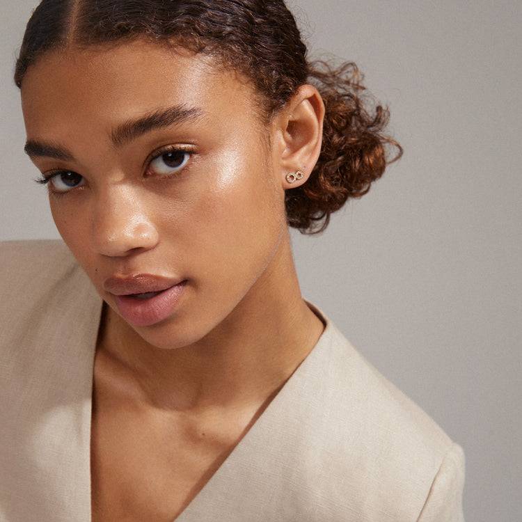 Pilgrim ROGUE Recycelte Kristallohrringe, Vergoldet