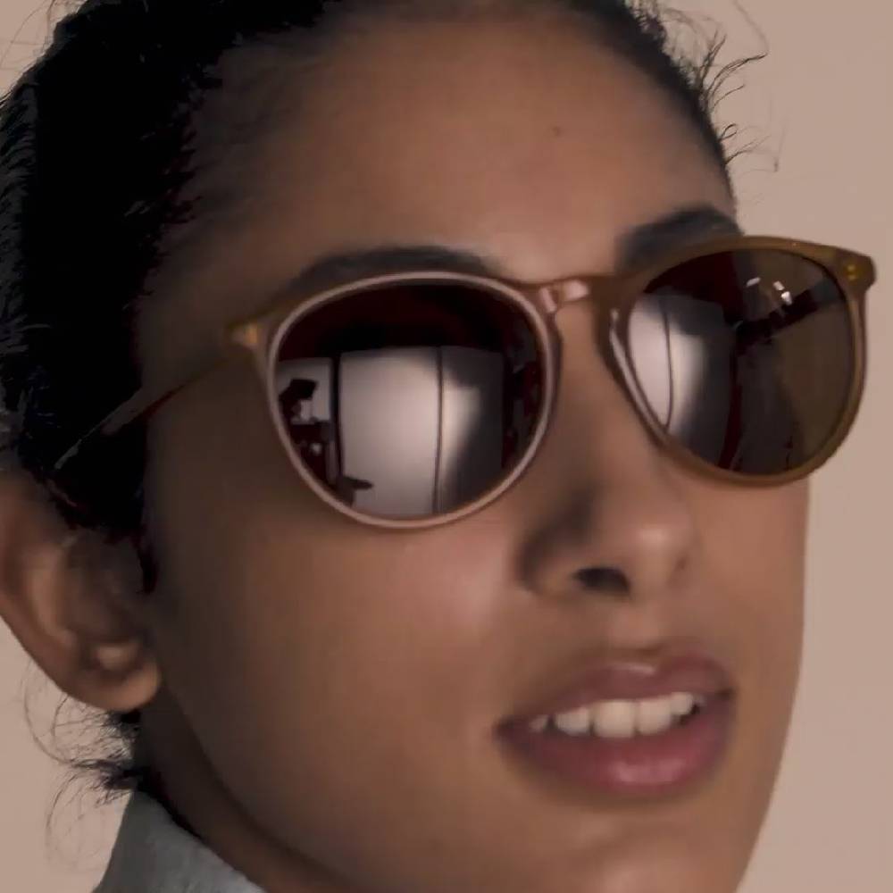 Pilgrim SAHARA Acetat Sonnenbrille Hellbraun