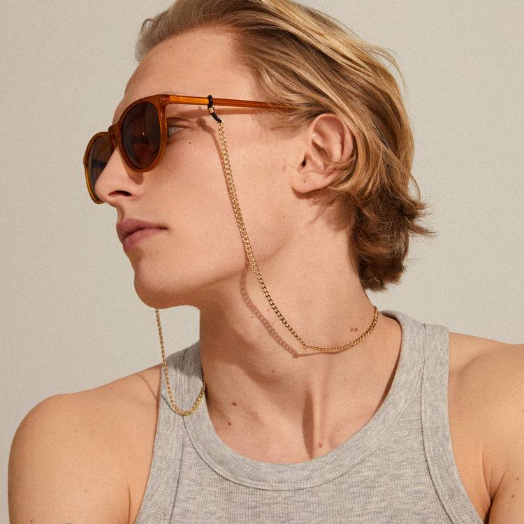 Pilgrim SAHARA Acetat Sonnenbrille Hellbraun