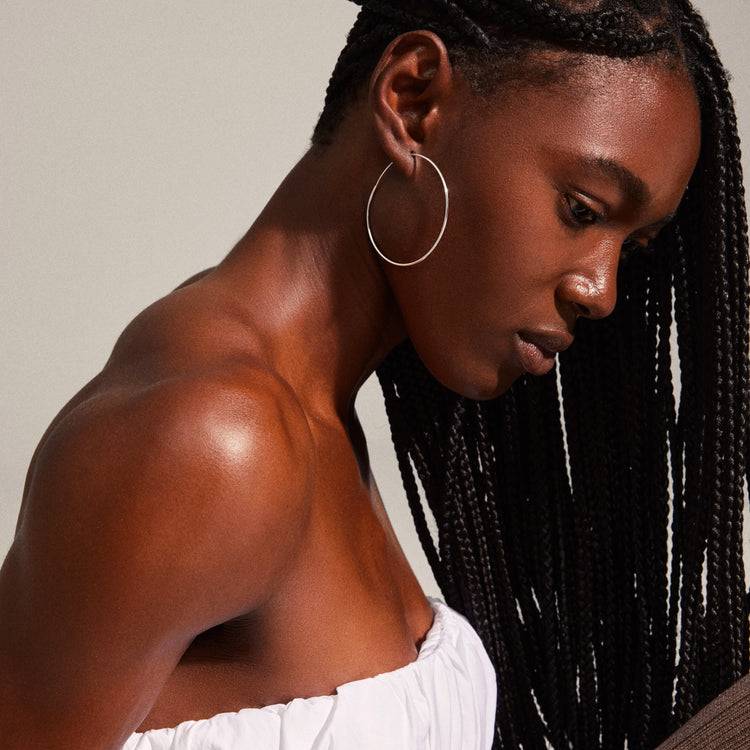 Pilgrim SANNE Große Hoop-Ohrringe, Versilbert