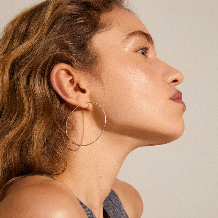 Pilgrim SANNE Große Hoop-Ohrringe, Versilbert