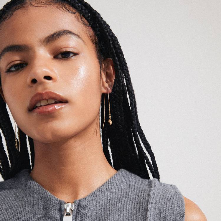 Pilgrim SEA Recycelte Kette-Ohrringe, Vergoldet