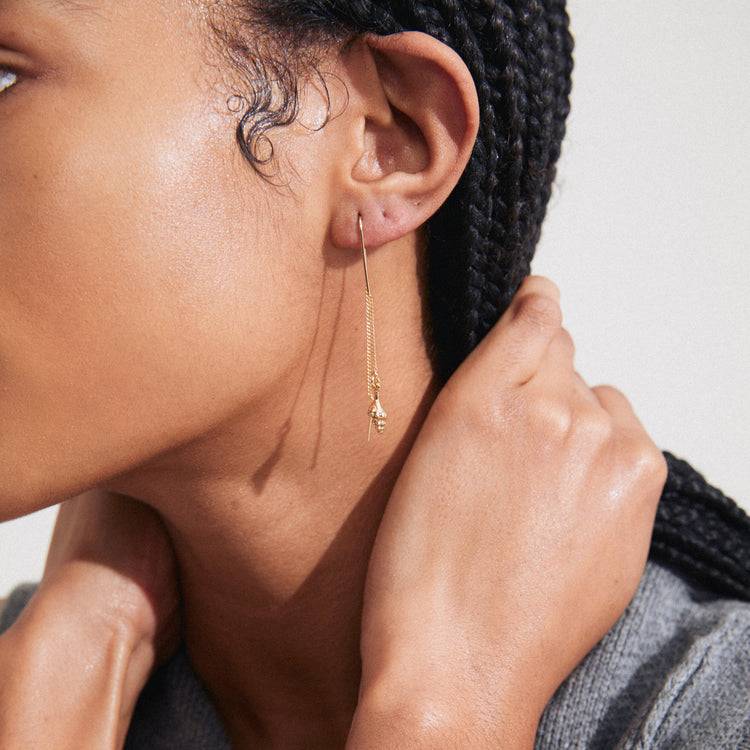 Pilgrim SEA Recycelte Kette-Ohrringe, Vergoldet