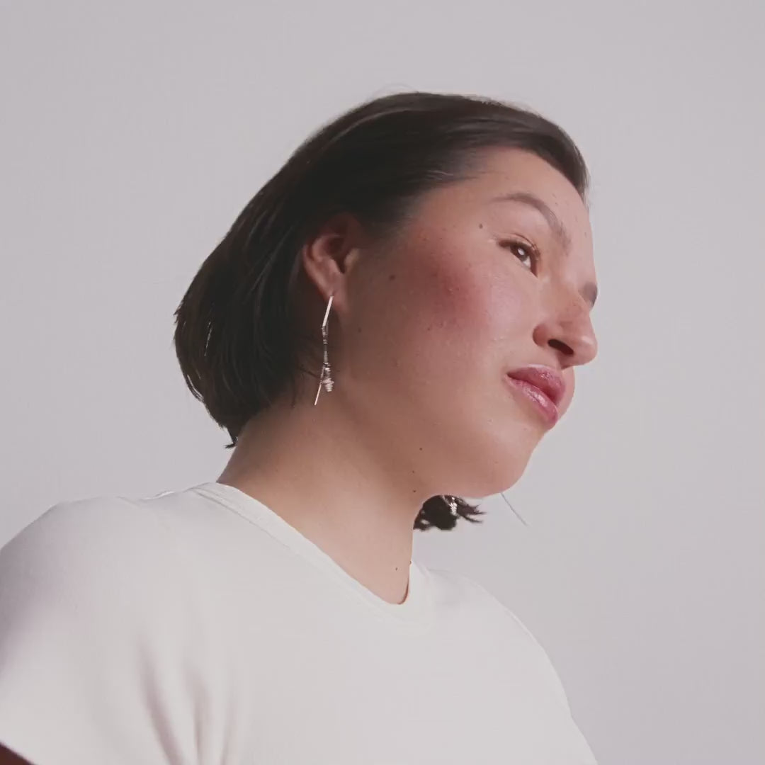 Pilgrim SEA Recycelte Ketten-Ohrringe, Versilbert